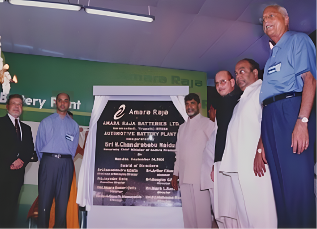 Automotive battery plant of Amara Raja Batteries Ltd. Inaugurated by Shri. N. Chandra Babu Naidu, Honourable Chief Minister of Andhra Pradesh